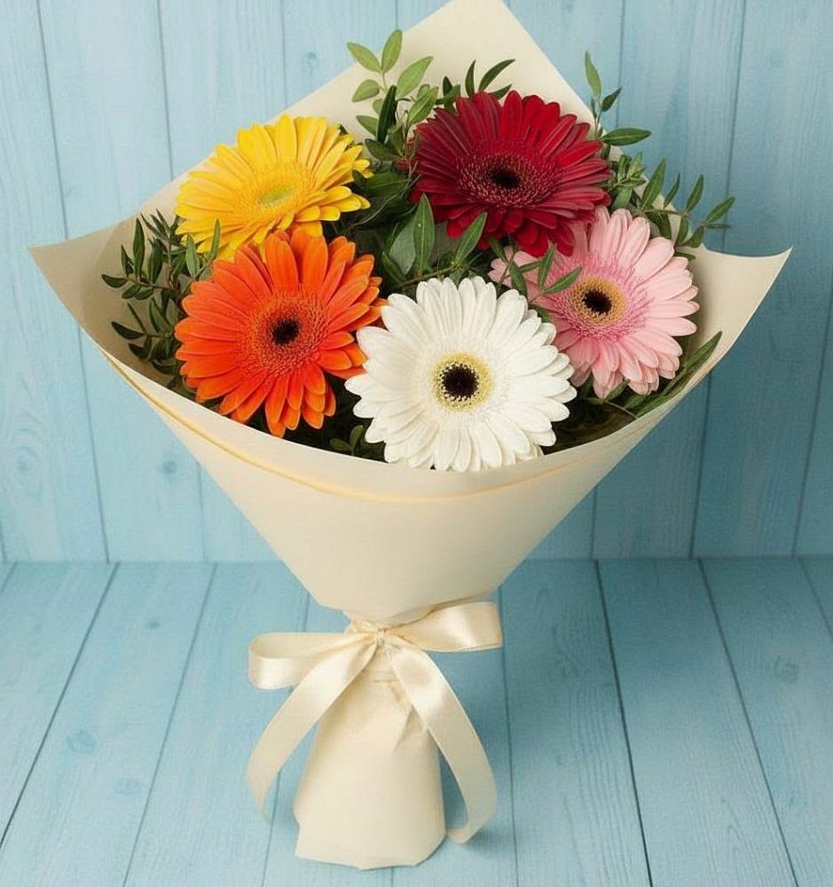 Букет цветов из: Герберы в Поселке совхоза Марфино