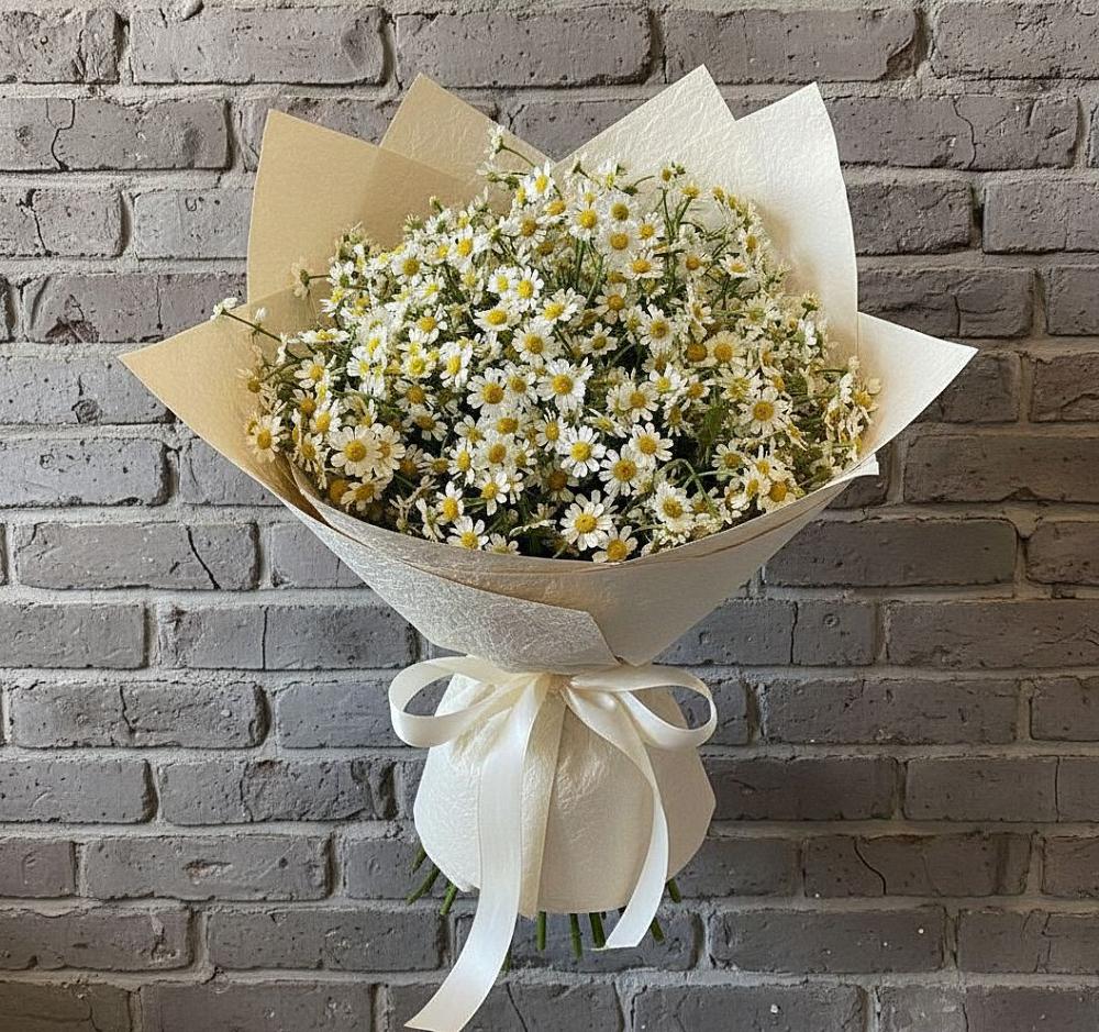 Букет цветов из: Ромашки в Поселке совхоза Марфино