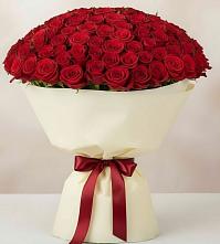 Букет 101 Красная роза Милано в Поселке совхоза Марфино
