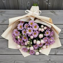 Букет цветов из:  Розы и Хризантемы в Поселке совхоза Марфино