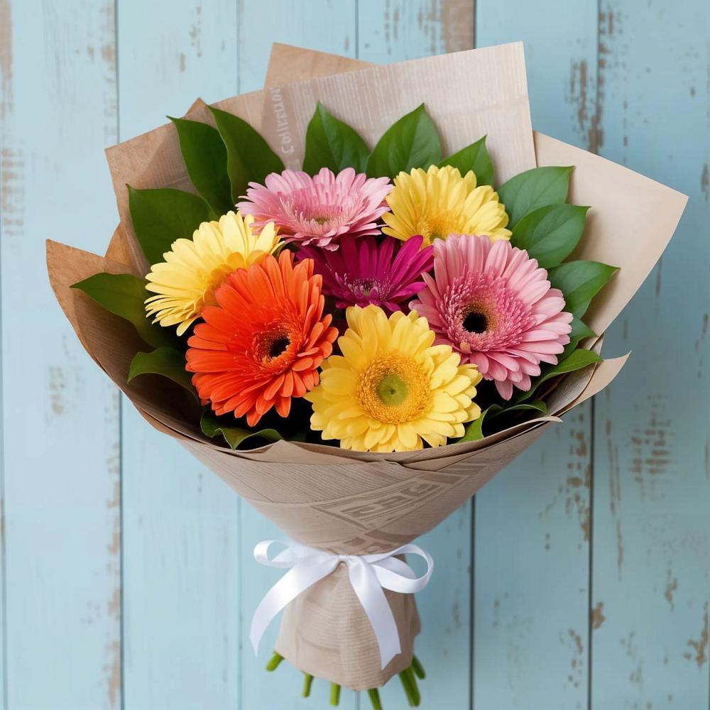 Букет цветов из: Герберы в Поселке совхоза Марфино