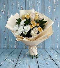 Букет цветов из:  Розы и Хризантемы в Поселке совхоза Марфино
