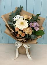 Букет цветов из:  Герберы и Хризантемы #REPLACE_PRED# Поселке совхоза Марфино