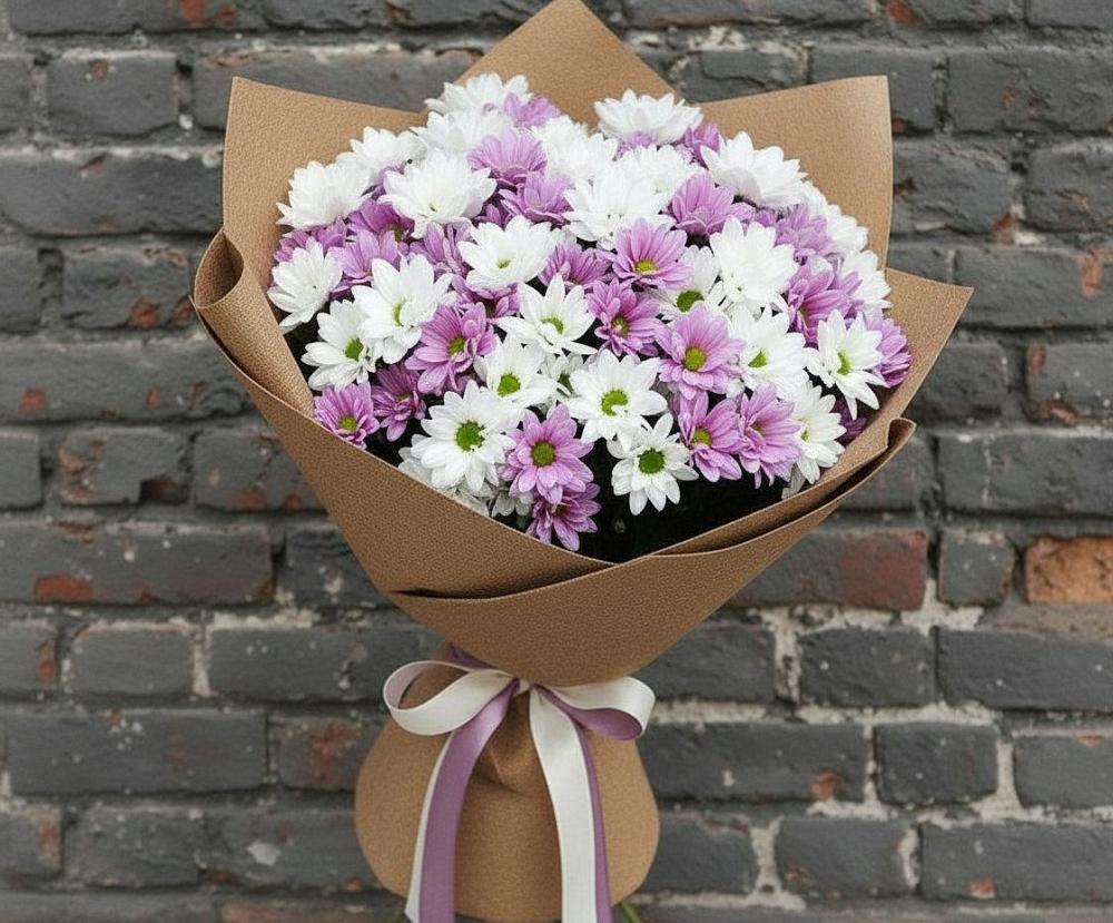 Букет цветов из: Хризантемы в Поселке совхоза Марфино