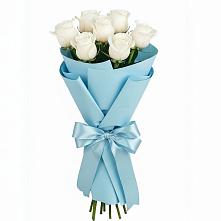 Букет 7 белых роз Проуд в Поселке совхоза Марфино