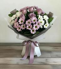 Букет цветов из:  Хризантемы и Розы в Поселке совхоза Марфино