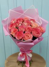 Букет 15 Розовых роз Равель в Поселке совхоза Марфино